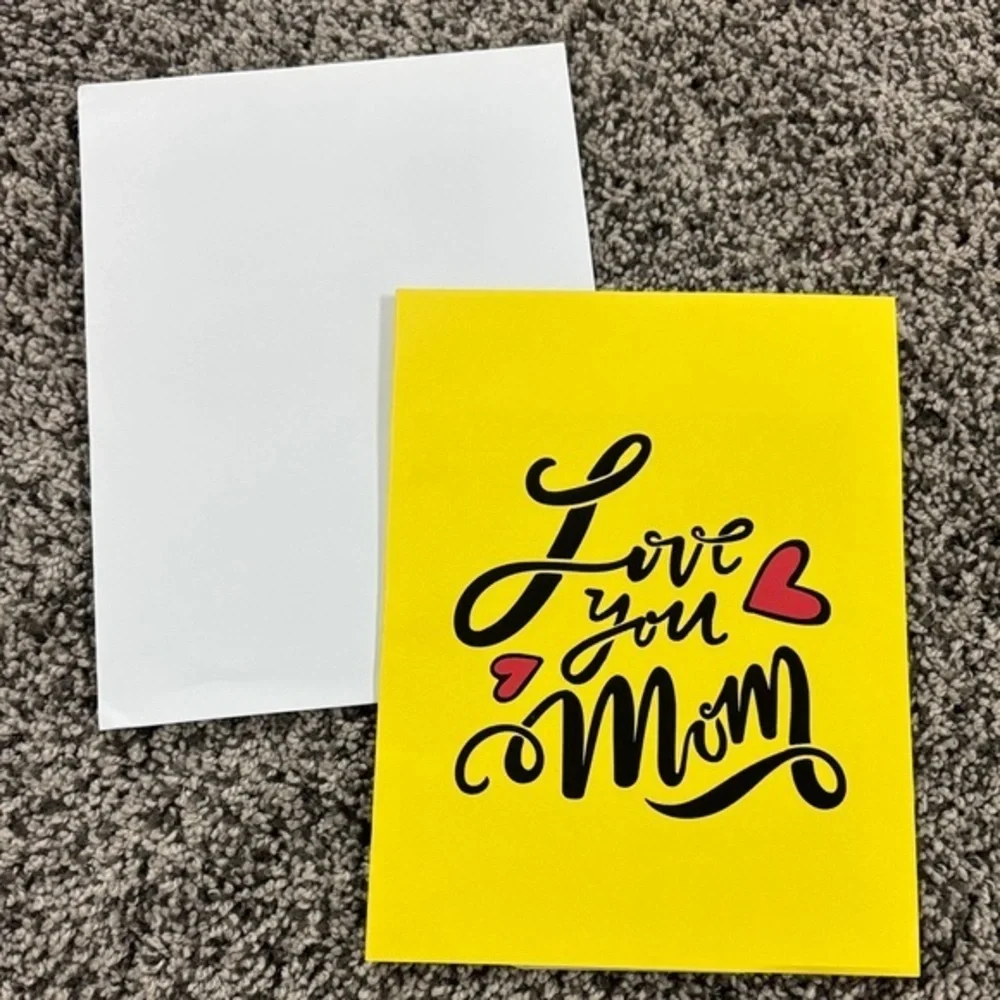 Yellow 'Love You Mom' 3D Greeting Card